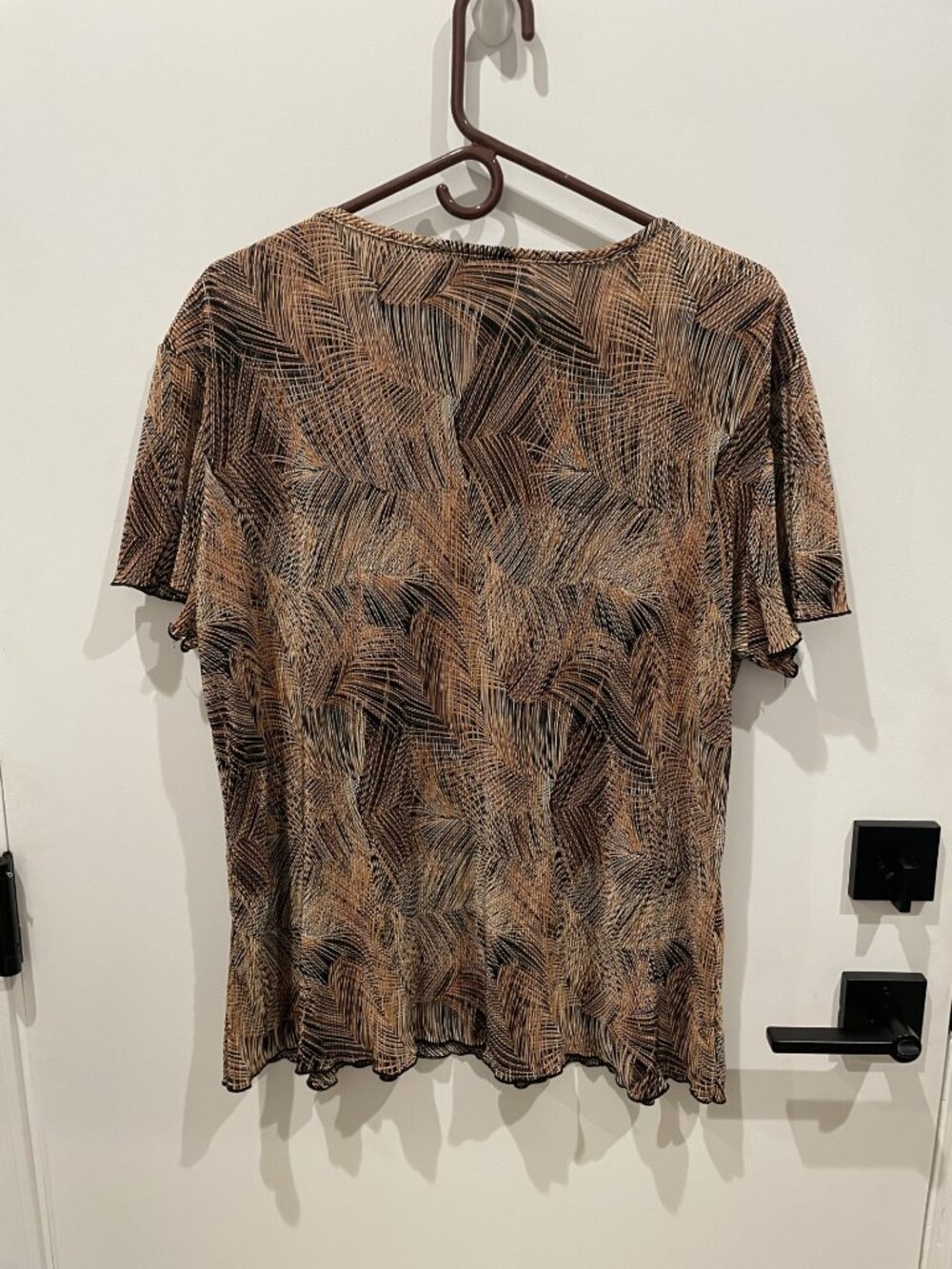 LAST CHANCE! Brittany Black micro-pleat stretch knit Top - Size 1X - Retail $69 - Picture 2 of 4